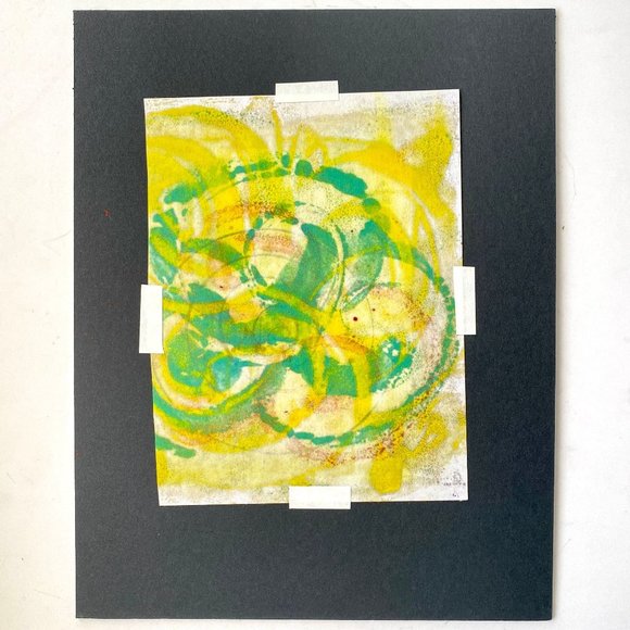 Original Art ‘Trippin’ Encaustic Wax Painting Matted 11"x14" Frame Ready - Picture 6 of 6